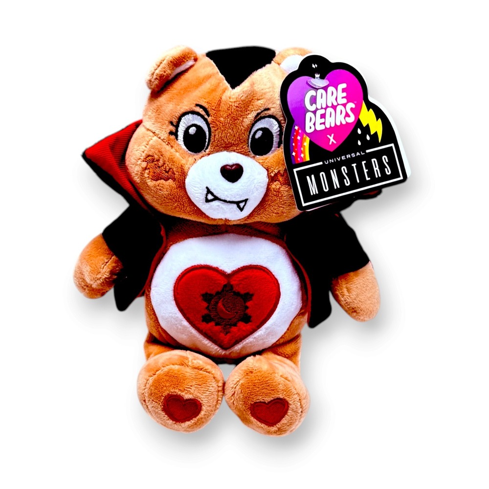 New Care Bears Universal Monsters Dracula Tenderheart Bear Plush Orange Black